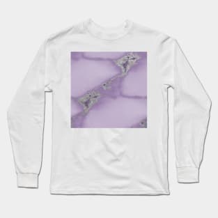 Massimo violet marble - silver Long Sleeve T-Shirt